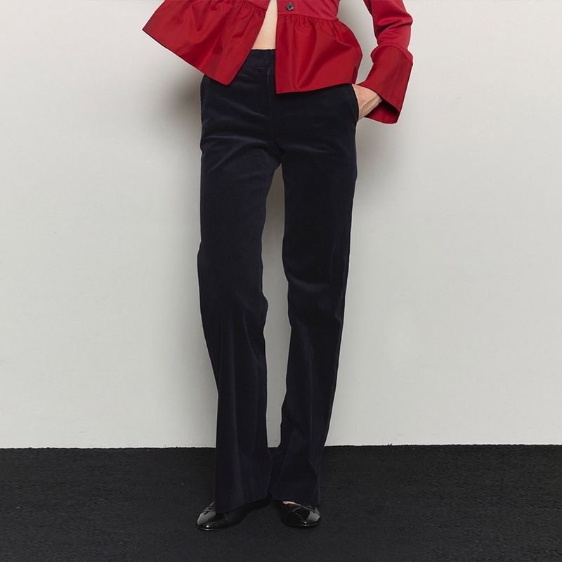 SSOKIN（ソキン）の「Corduroy Flared Tailored Pants - Navy（Pants）」