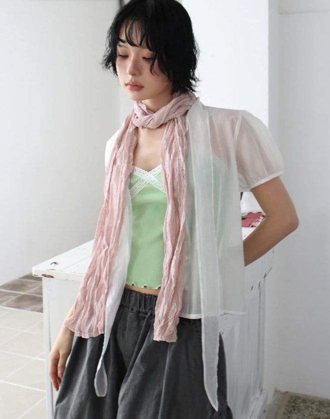 CRINKLE SKINNY SCARF
