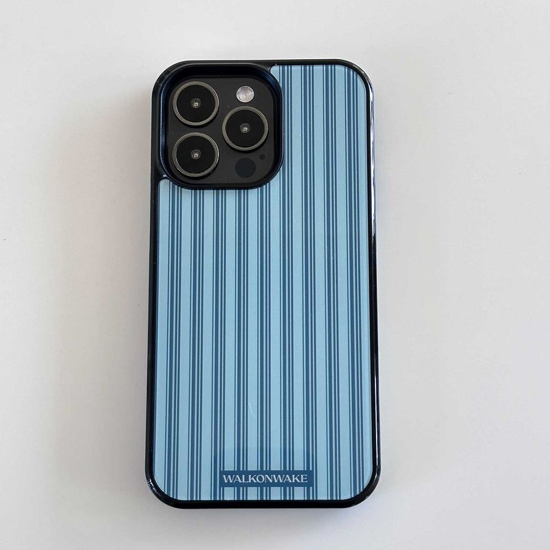 [Magsafe glass] Stripe case(green)
