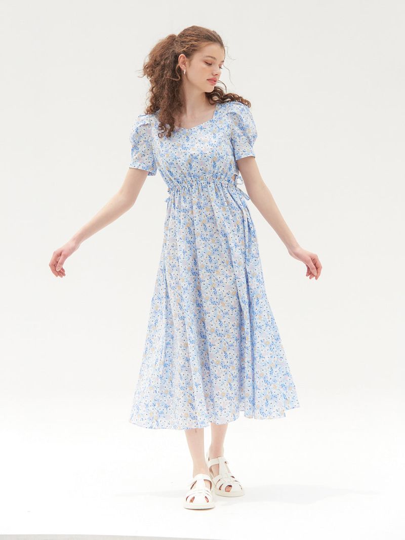 vem.ver(ベムバー)の「JOLIE PUFF SLEEVES ONEPIECE_BLUE(Dresses)」