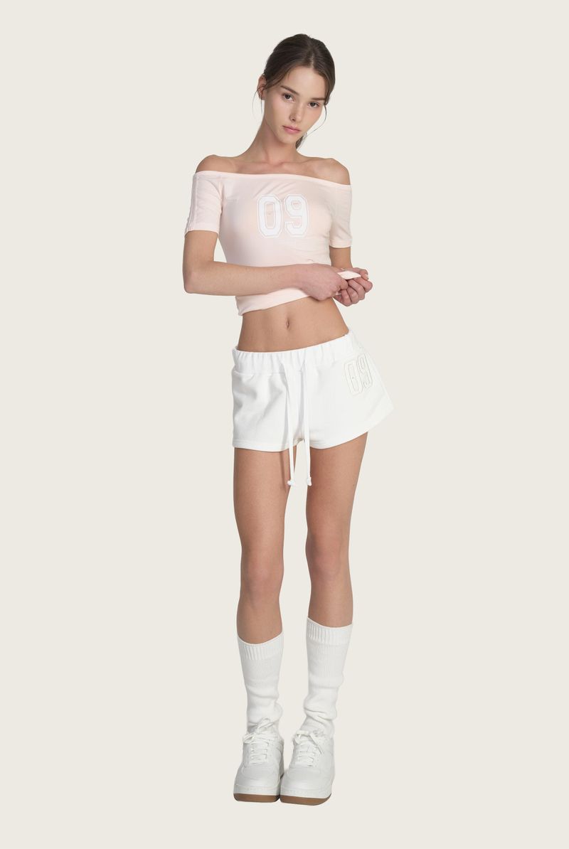 09 Numbering shorts, White