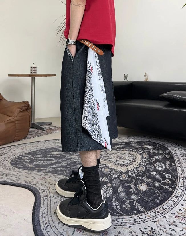 Rocky Spider Bermuda Denim Pants