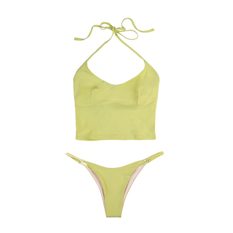 Adore halter top bikini set [lime]