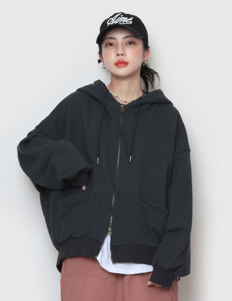 nutellike(ヌテールライク)の「junk two-way zip-up hoodie(Tops)」