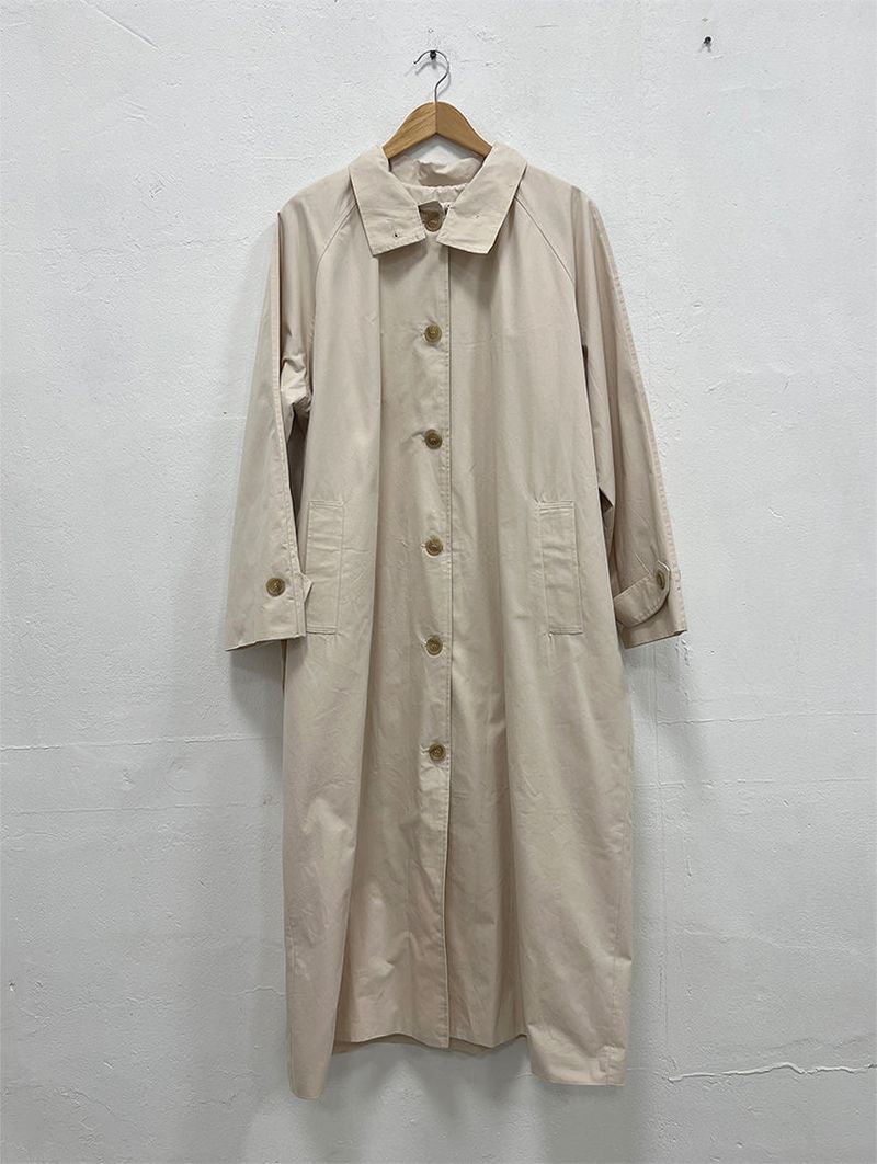 HIGH NECK MAXI TRENCH COAT (3C)