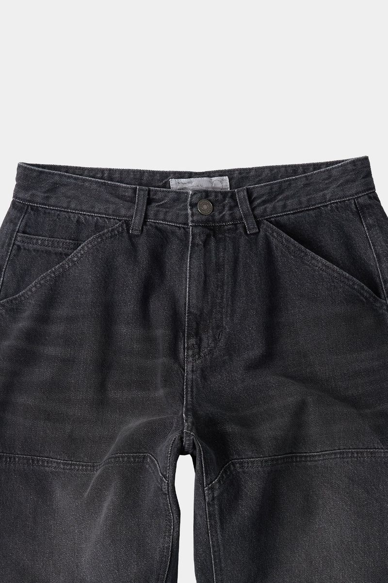 Incision Double Knee Carpenter Pants (Washed Black)
