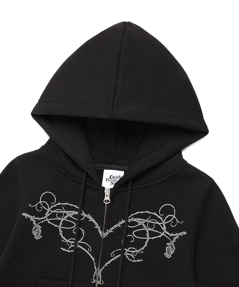 W STEM ZIP UP HOODIE BLACK(CV2FSFM402A)