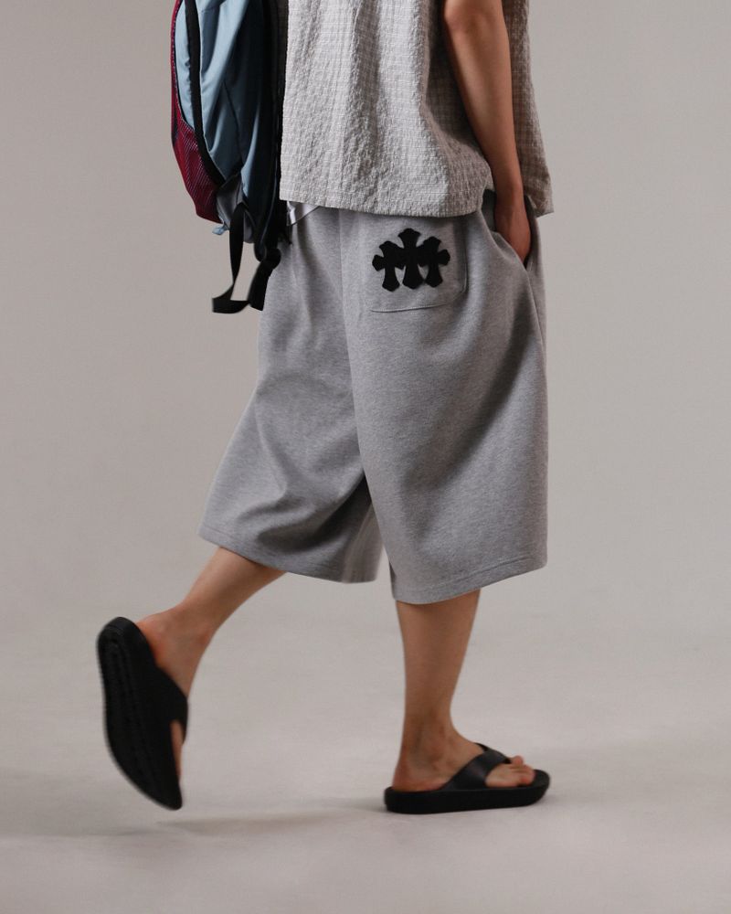 Cross sweat bermuda pants (Unisex)