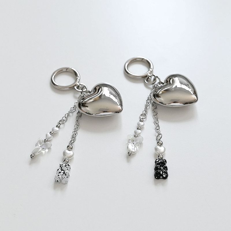 Heart Haribo keyring (White)