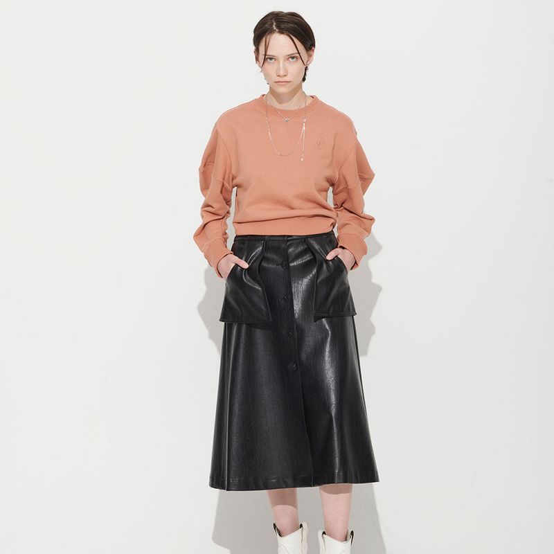 LORIENT LONG SLEEVE SWEATSHIRT, SALMON