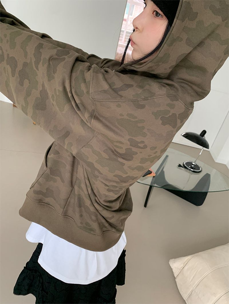 CAMO 2WAY SWEAT HOODIE (2C)