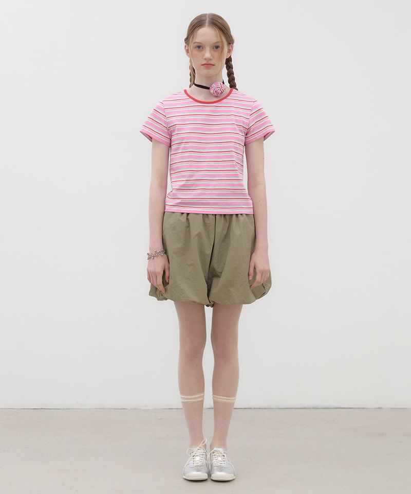 Multi Striped T-shirt - Pink