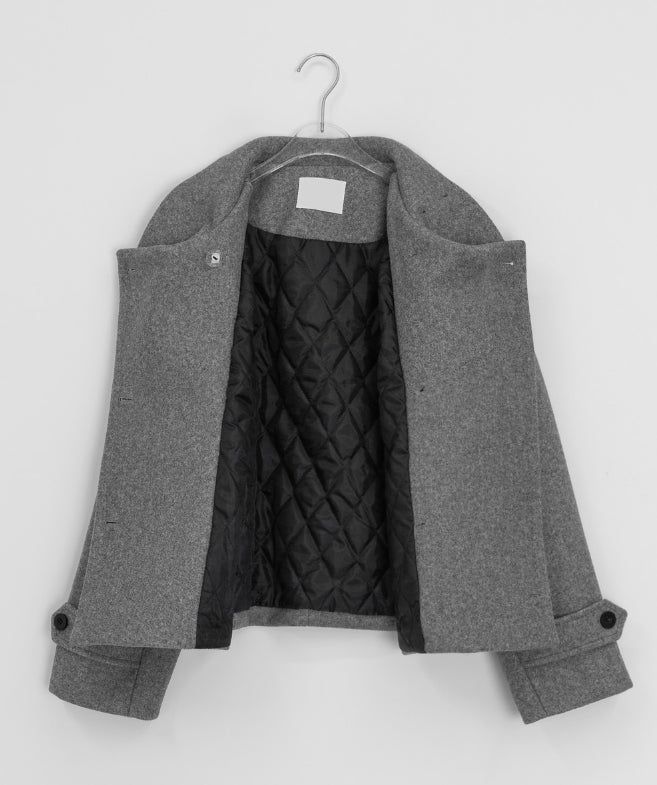 Hanpori Quilted High-Neck Short Coat