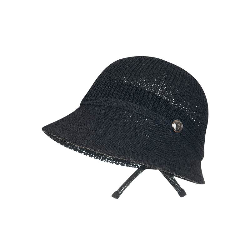バンドペーパーニット ボンネットハット(Black)