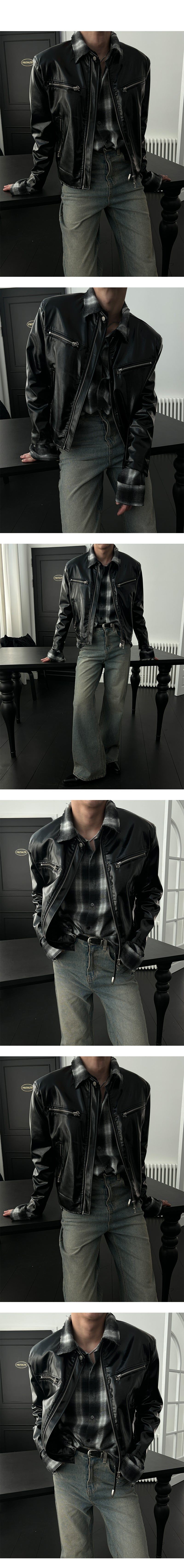 [PREMIUM][MADE] Western leather biker jacket