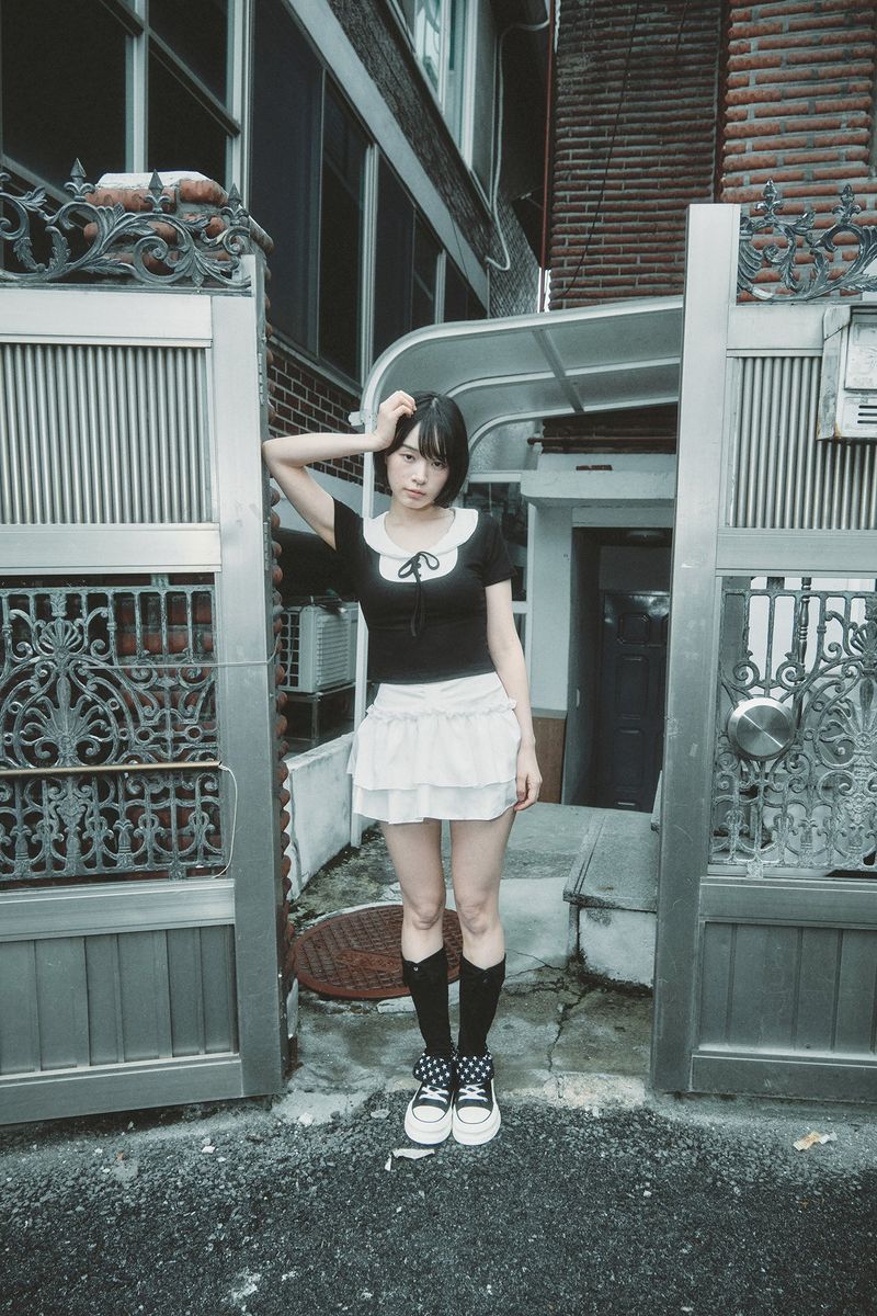 SAILOR RIBBON TOP BLACK