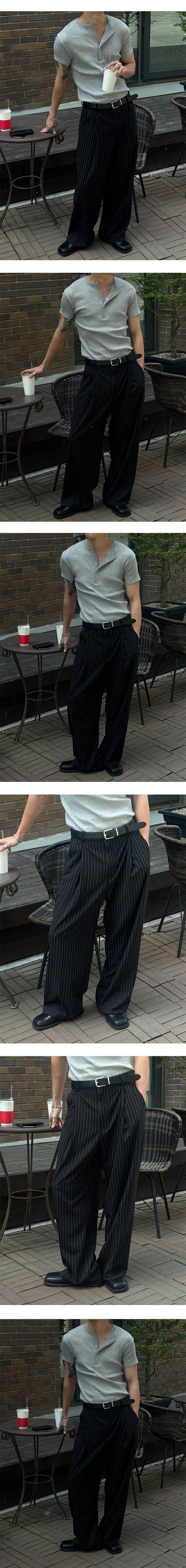 [S/S] High ribbed henry neck half knit(3color)