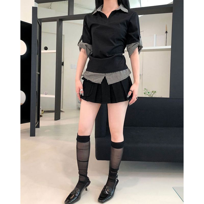 One-pocket Pleats Skirt 