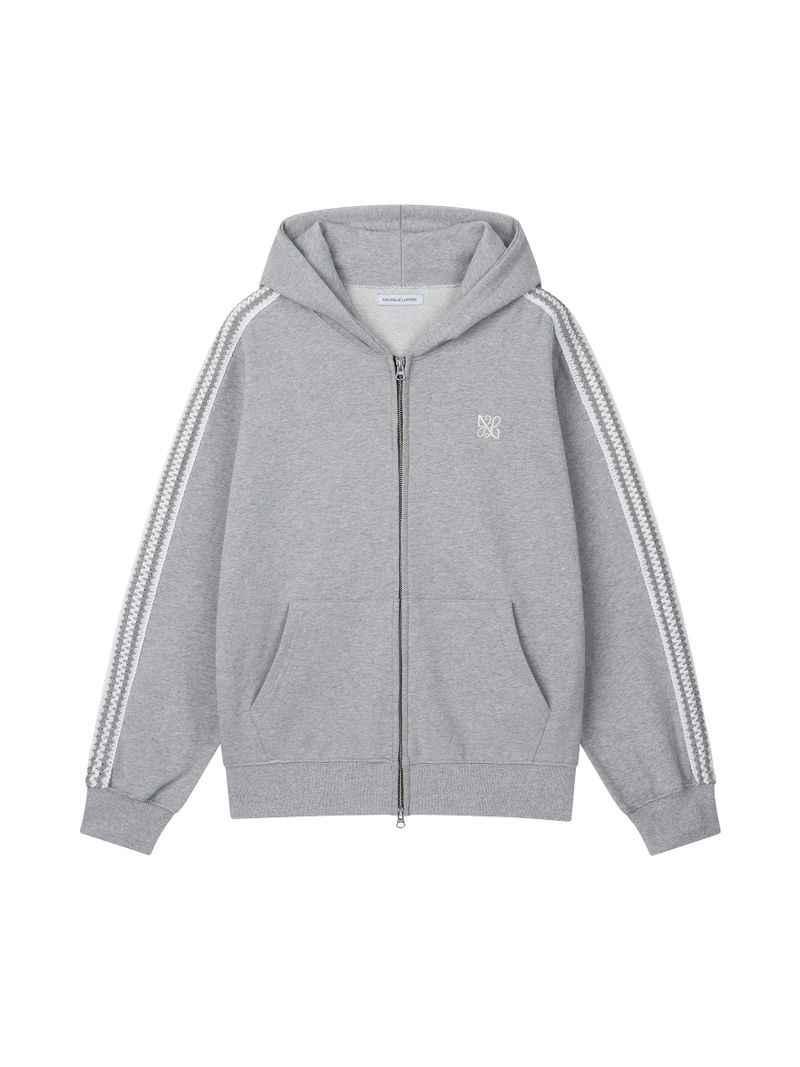 Asel Hooded zip-up Gray