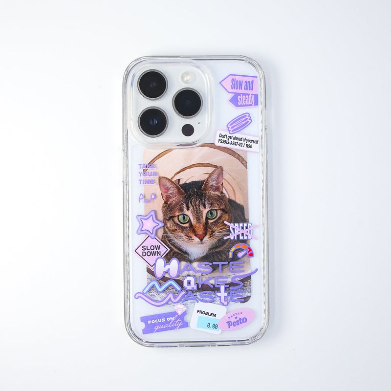 【MADE】'Haste makes waste' Jelly hard Phone case