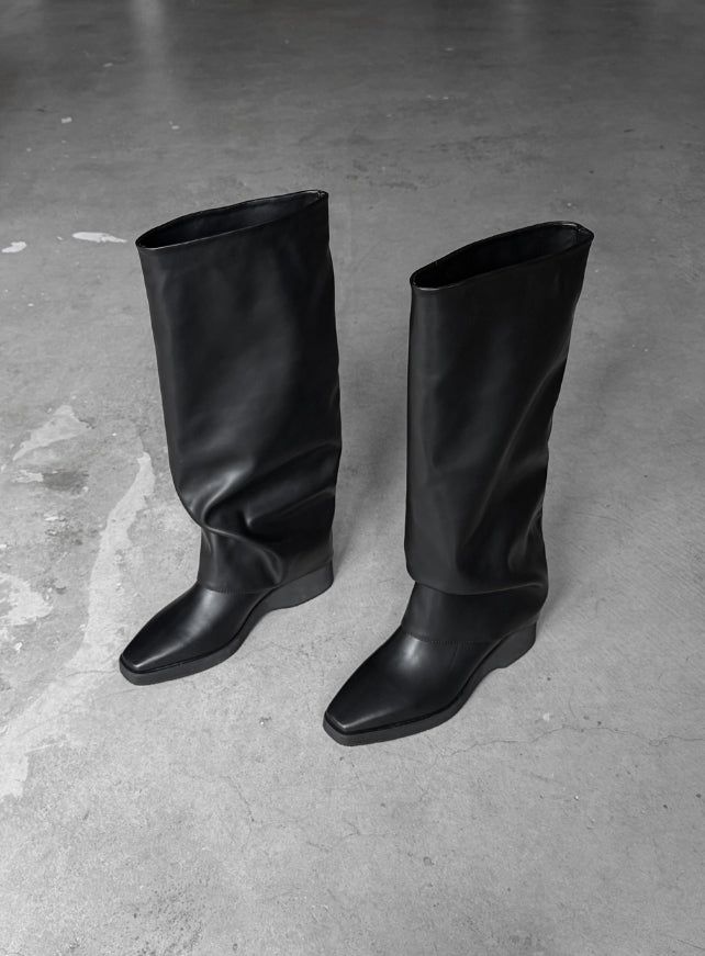 1212 Leather Warmer Long Boots (5cm)