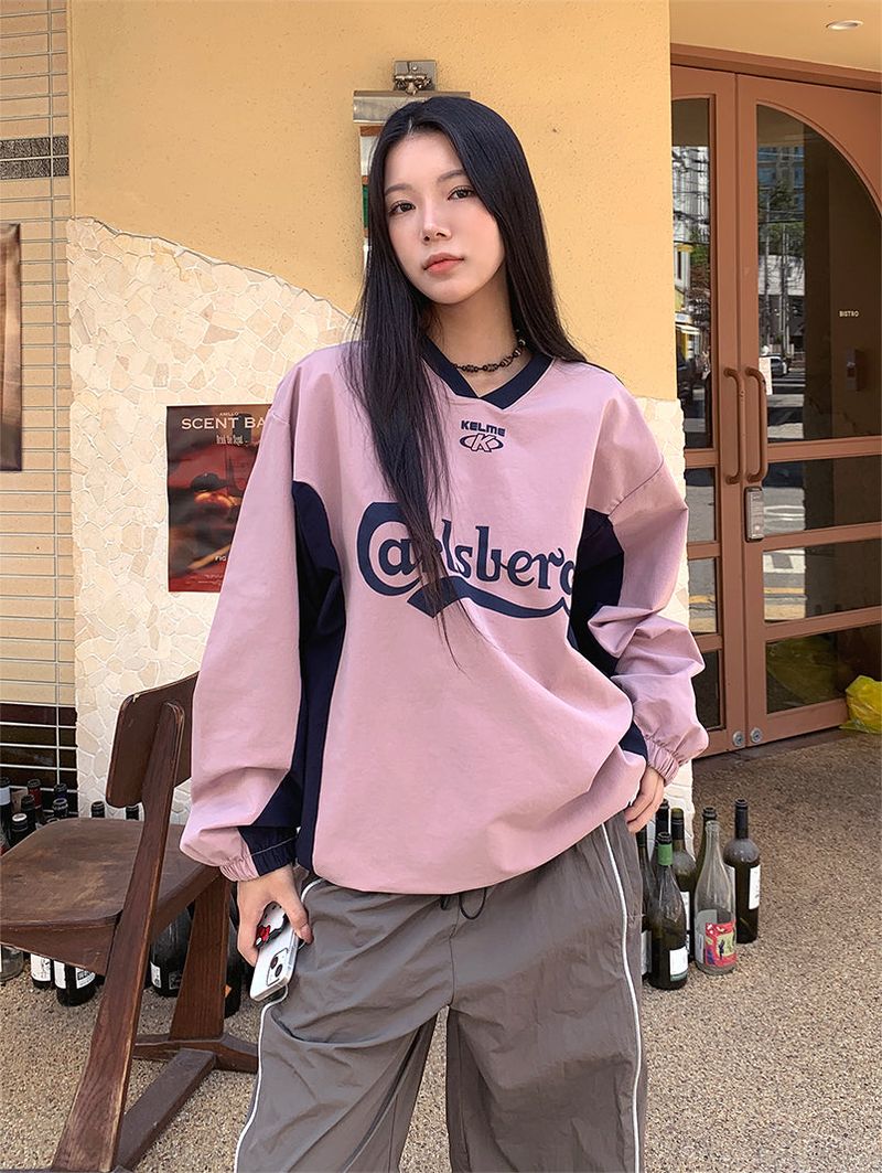 CARLI SPORTY NYLON SWEAT SHIRT (3COLOR)