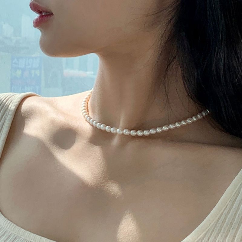 14K GOLD-FILLED RICE PEARL NECKLACE