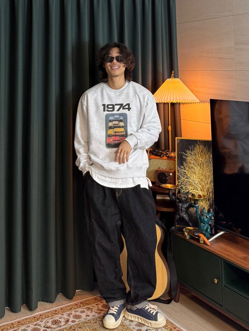 Old-Car basic Sweatshirt 3COLOR