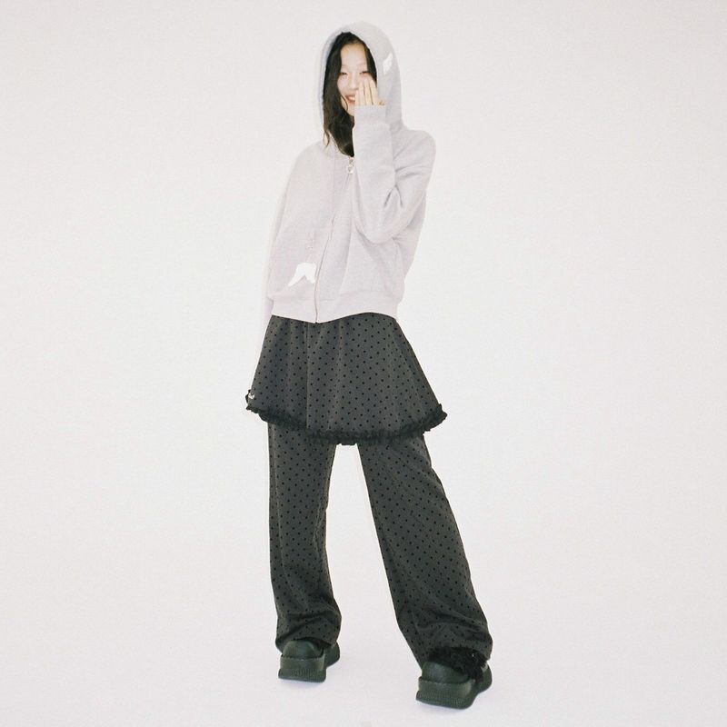 CLUT STUDIO（クラットスタジオ）の「Dot Skirt Pants - Black（Pants）」