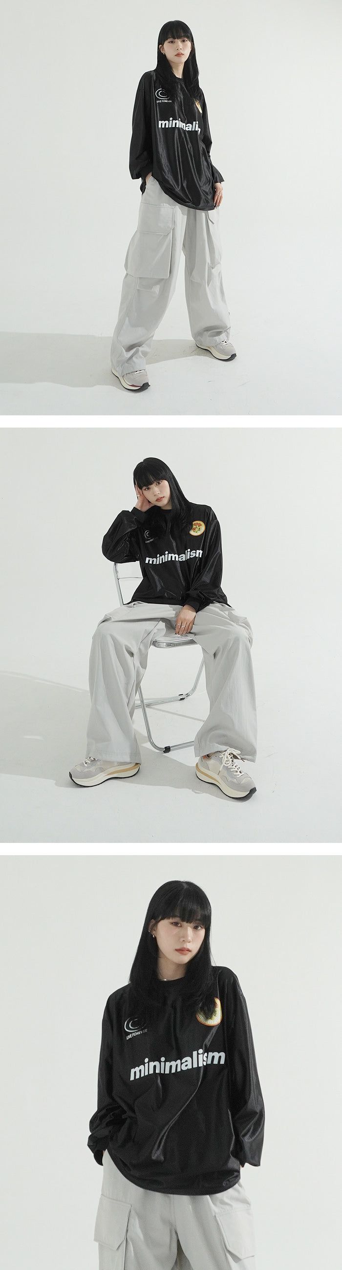 Glitter Minimal LS T-shirt
