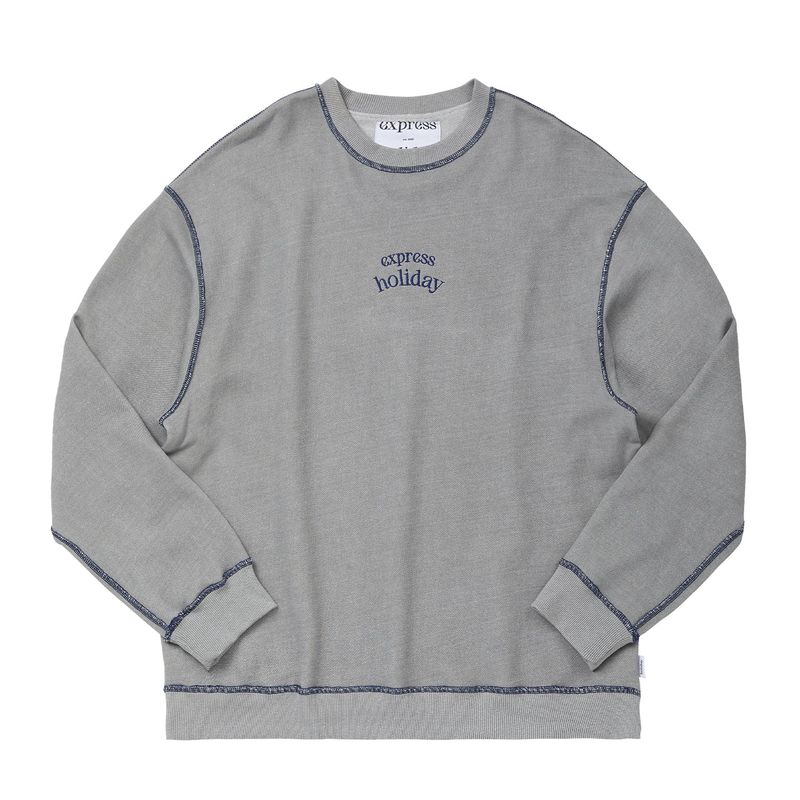 Express Holiday（エクスプレスホリデー）の「Insideout Sweatshirt_Gray（Tops）」