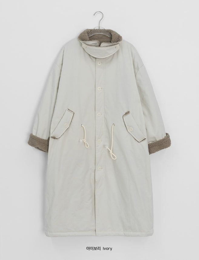 Panbi Wool Long Bomber Jacket