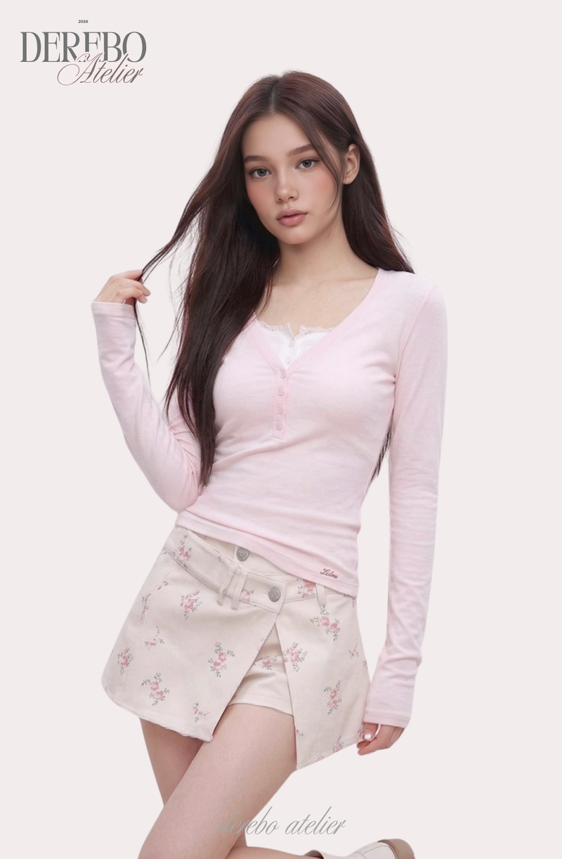 Sugar Flower Mini Pants Skirt