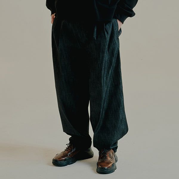 DENIM PINTUCK SLACKS