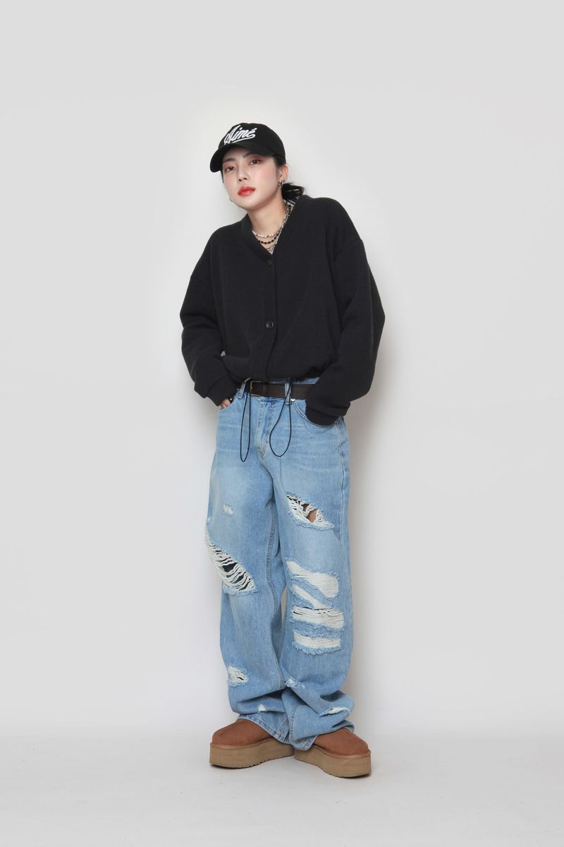 vintage wide denim pants