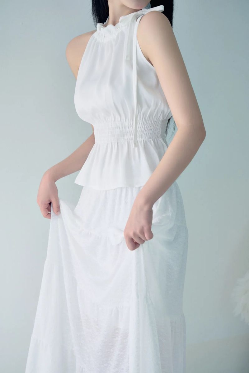 Sophia halter blouse (Ivory)