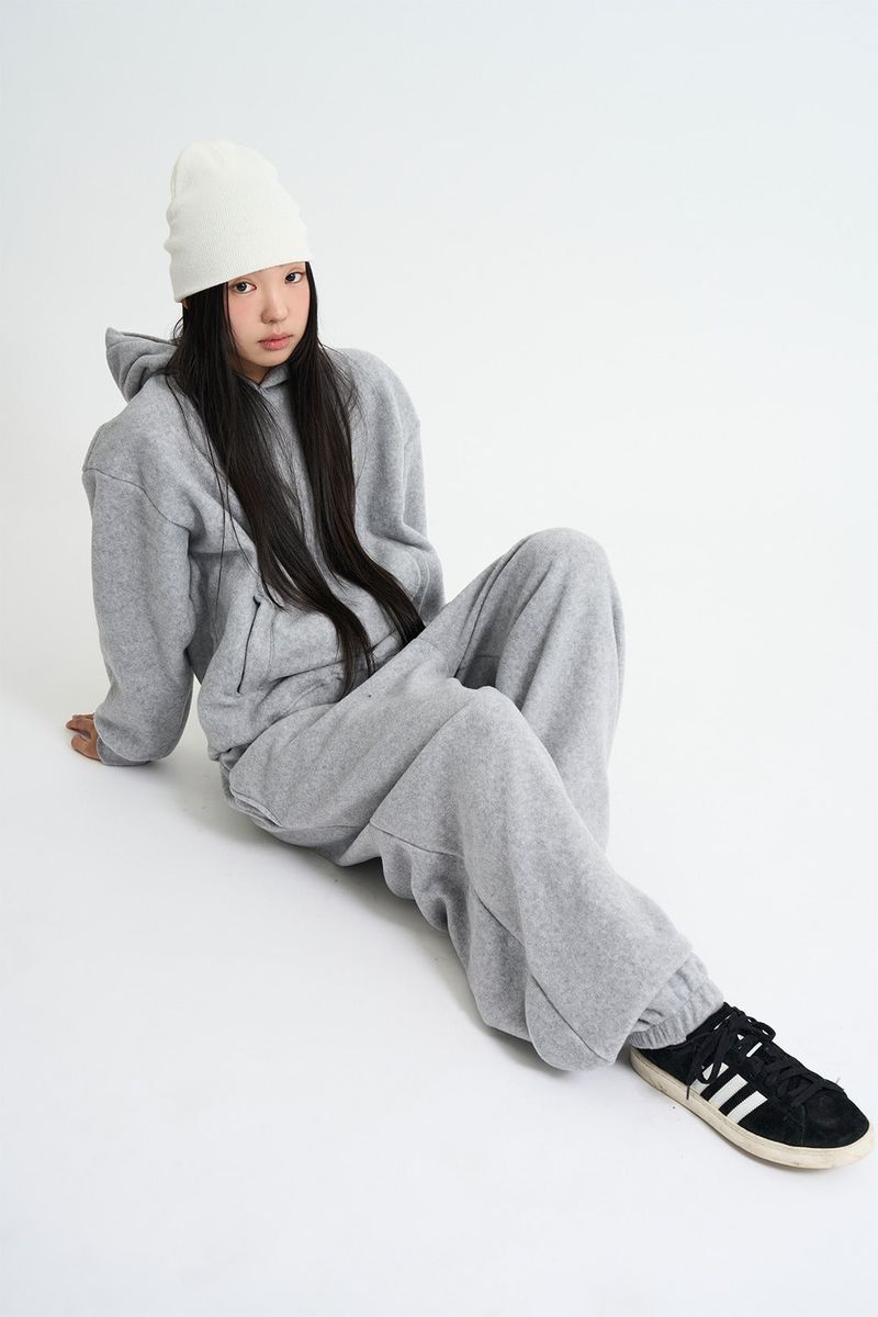 Fleece banding jogger pants