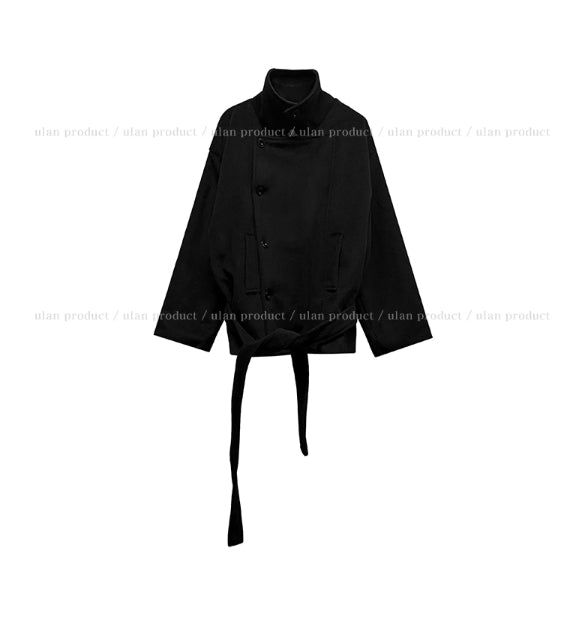 Forbe Belted High Neck Half Coat