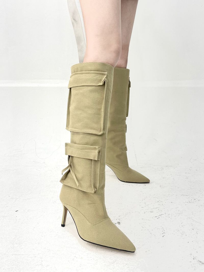 Seow（ソウ）の「1028. Cargo stiletto long boots heel (2color)（Shoes）」