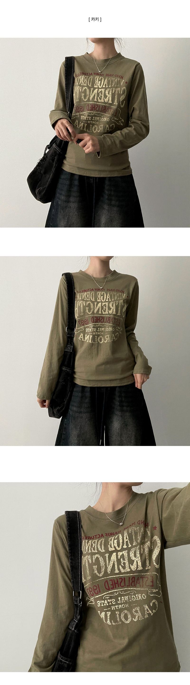 Ruth Vintage Lettering Long Sleeve Tee