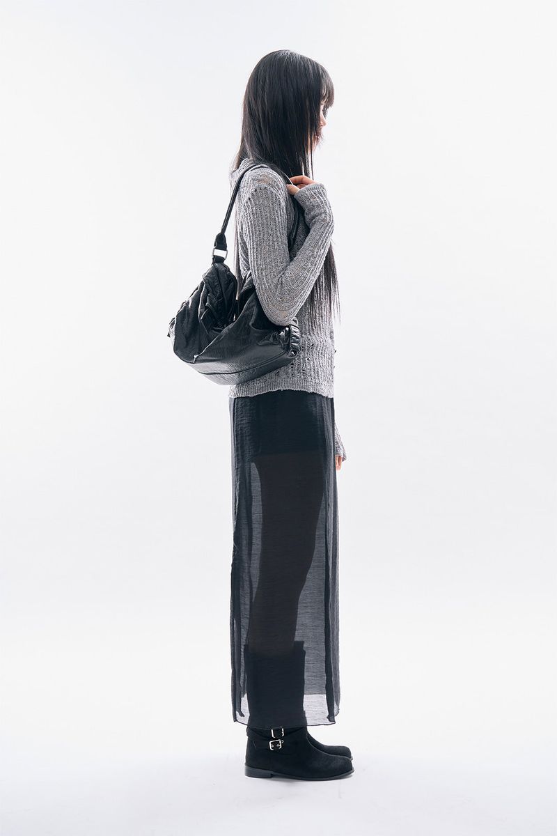 Brim crack leather 2-way bag