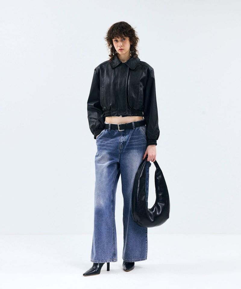 vivabrown（ビバブラウン）の「85-VIVAJ002 [Vegan Leather] Original Crop Blouson Leather Jacket（Jackets/Outerwear）」
