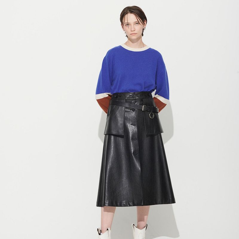 PUBLICKA X(パブリカエックス)の「 HANNAH POCKET SKIRT, BLACK(Skirts)」