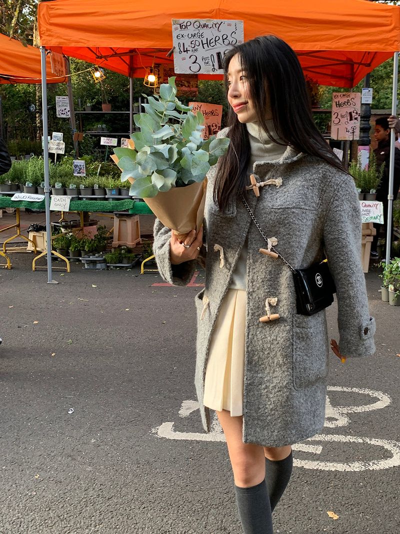 [MADE] Toit wool alpaca handmade toggle hood coat