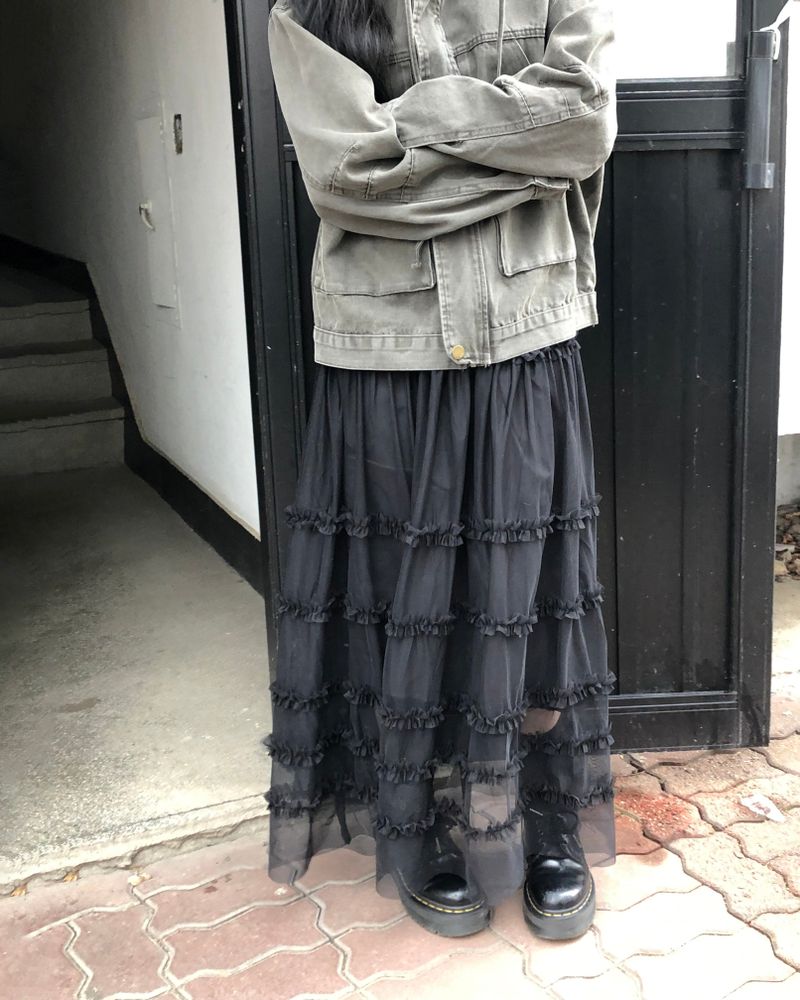 Ramu Tiered Long Skirt
