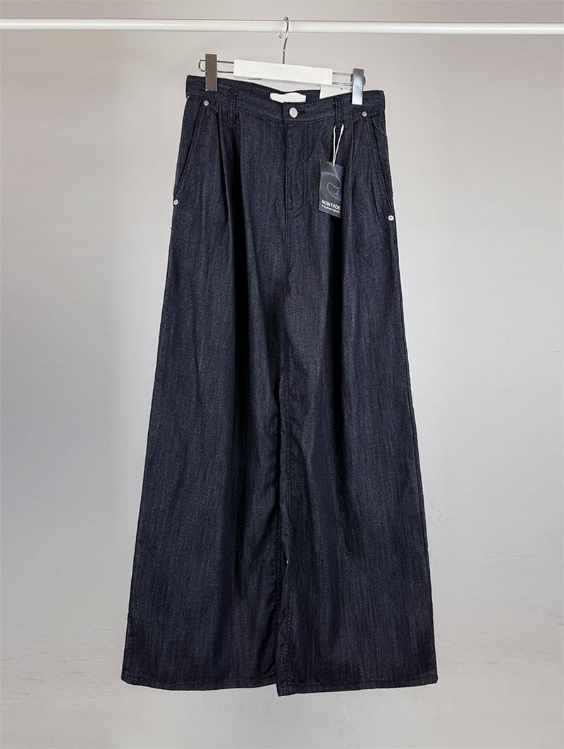 SLAB PINTUCK WIDE JEANS (3C)