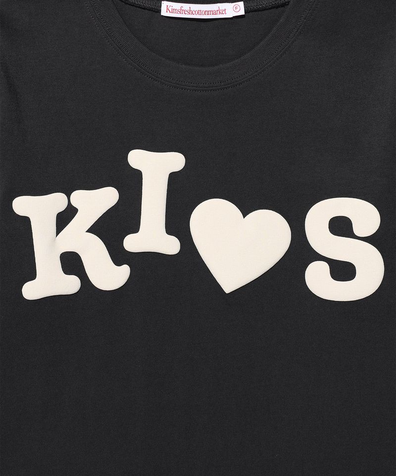 Bumpy Kiss Logo Tee Charcoal (KIB6MFT503A)