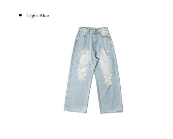 Formyu Damage Denim Washing Wide Pants