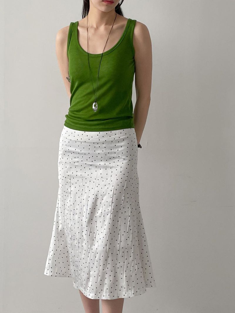 INCHANT ME(インチャントミー)の「Dipping U-neck Sleeveless Top(Tops)」