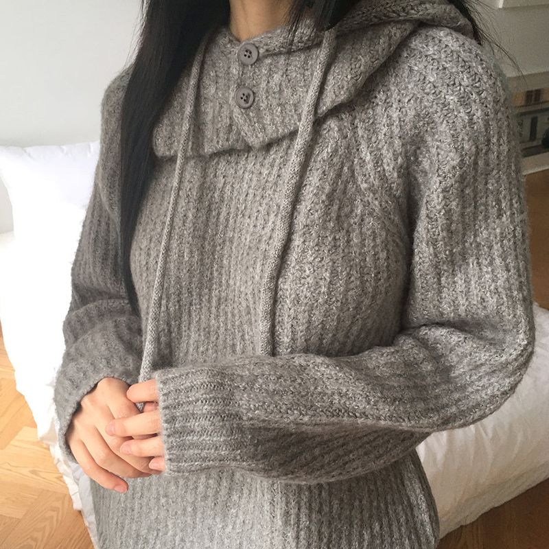 Beto Wool Loose Fit Round Knit Set